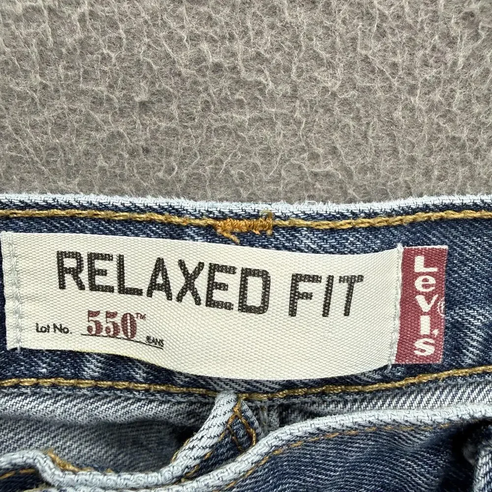 Levis‎ 550 Jeans Mens 36x32 (Fits 34/31) Blue Relaxed Fit Tapered Leg Denim